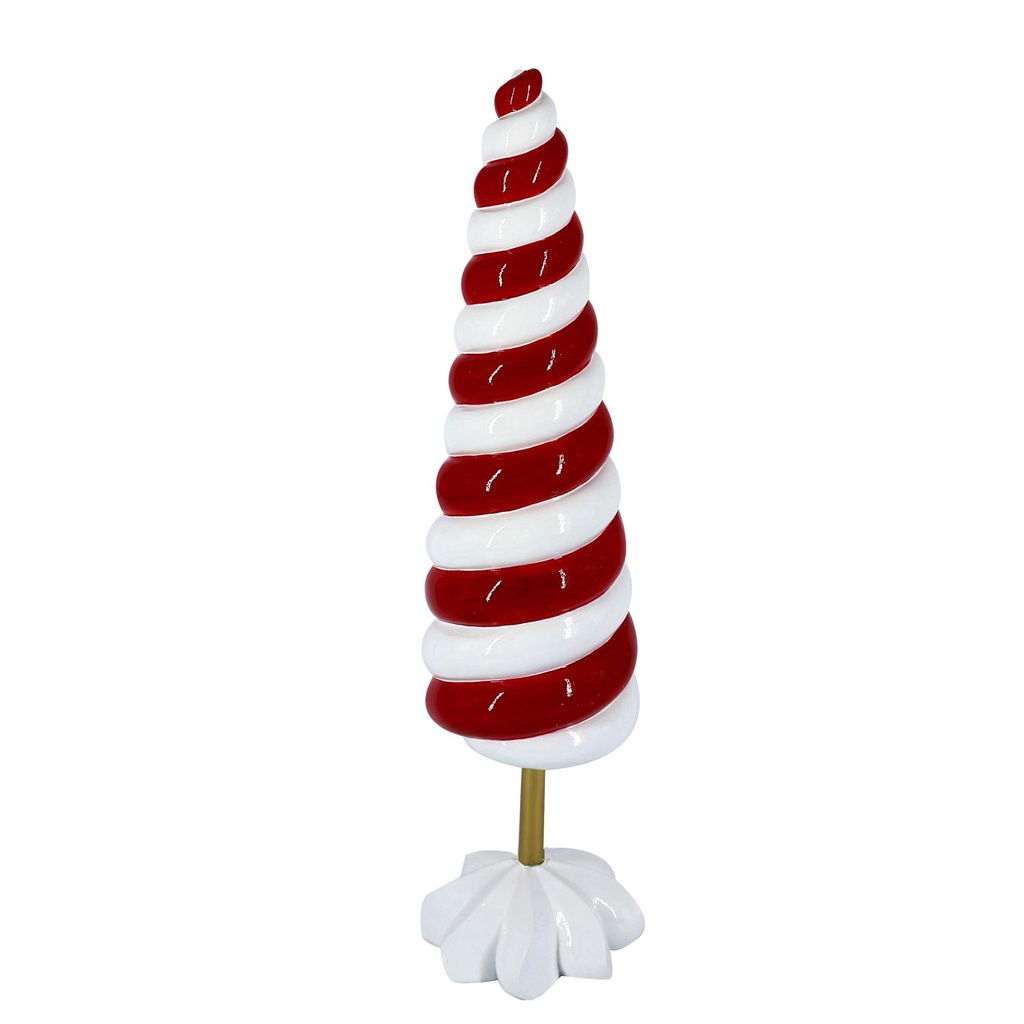 Albero resina bianco rosso cm ø10h34,3