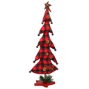 Albero tessuto rosso nero cm25x14h60