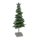 Albero tessuto verde e argento cmø14h43