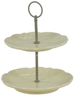 Alzata 2 ripiani jenny we-5232 cm. 20 x20 h 24