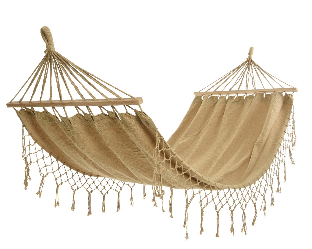 Amaca in poliestere e cotone per esterno beige 100% FSC