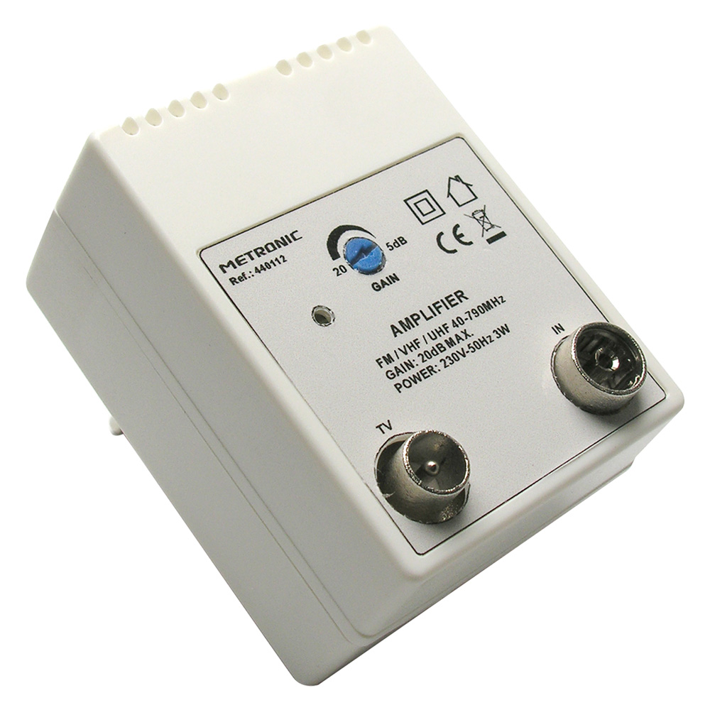 Amplificatore Interno 1 In/1 Out 1 Ingresso Fm/Uhf/Vhf - 1 Uscita Tv