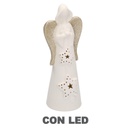 Angelo ceramica bianco oro con led ø10,5h27,5