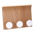Appendino legno 3 posti marrone cm22x5x17