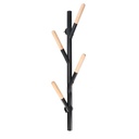Appendino metallo nero 4 posti cm19x18h63