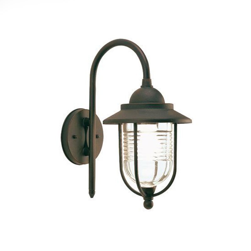 Applique con struttura in pressofusione di alluminio colore ruggine 27xh.35 cm