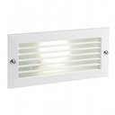 Applique da incasso in alluminio pressofuso con diffusore in vetro satinato bianco