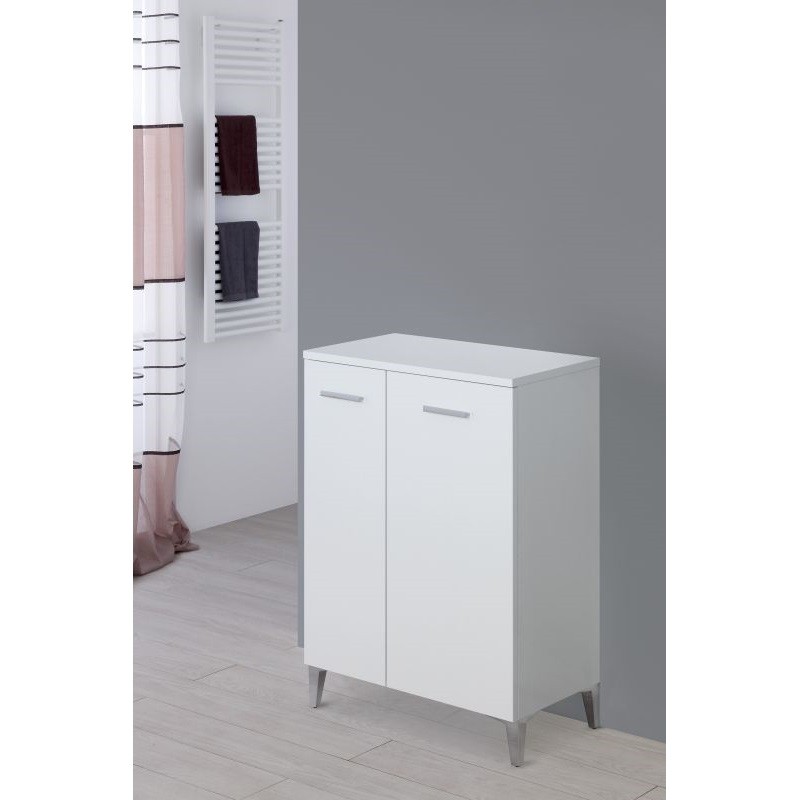 Armadietto da Bagno due ante Bianco 60x34x h78 cm