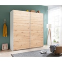 Armadio 2 ante scorevoli rovere/bianco 200x67xh.223 cm