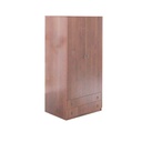 Armadio componibile con 2 ante e 2 cassetti noce antico Cm 90x60xH 180 Iperbriko