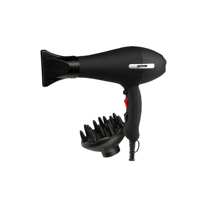 Asciugacapelli Professionale 2200W Con Ionizzatore Zephir Zhb2092
