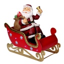 Babbo natale metallo slitta rosso cm32x17h29