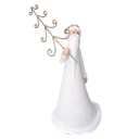 Babbo natale resina con albero bianco cm13x12h27