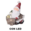 Babbo natale resina led rosso cm39,5x17,5h47,5