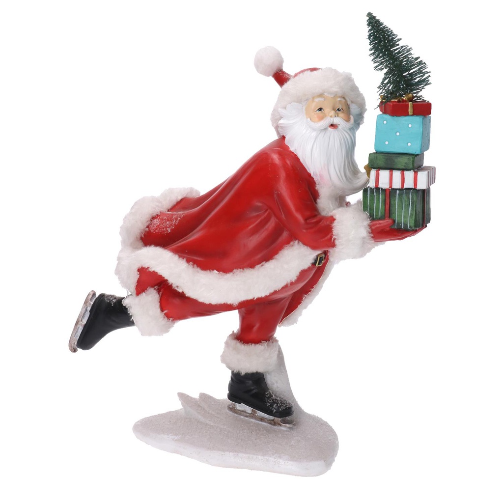 Babbo natale resina rosso cm26x13,8h30,8