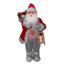 Babbo natale tessuto con slitta rosso cmh60
