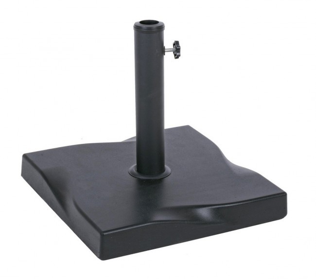 Base ombrellone quadrato cemento nero Salonicco kg 25