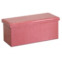 Baule ecopelle rosso rettangolare cm76x40x41