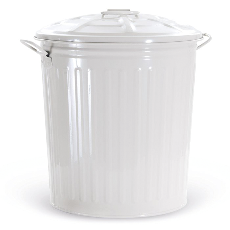 Bidone bianco zincato 18 L