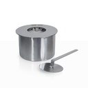 Bruciatore tondo per camino a bioetanolo inox 2 lt d.20 cm