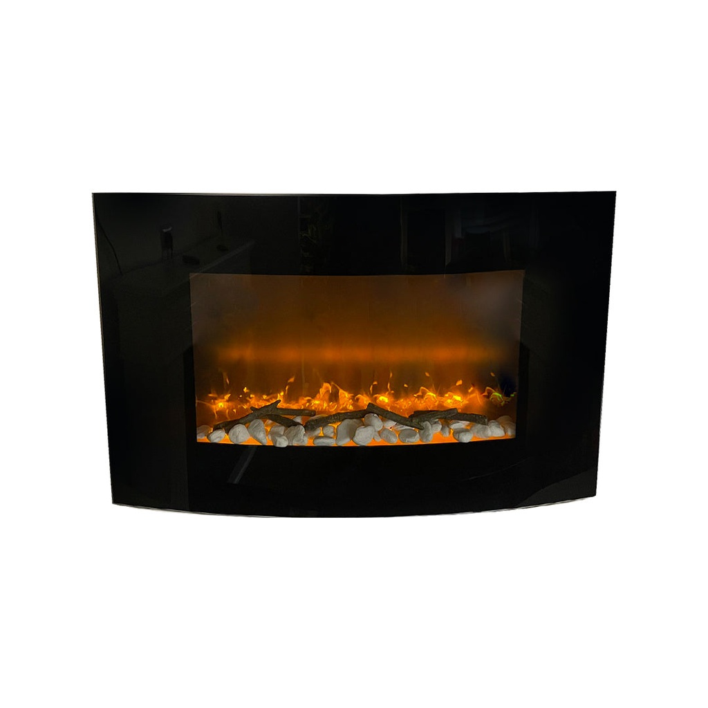 Camino Elettrico Caminetto da Parete 88,5 x 13,5 x 56 cm
