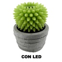 Candela Led Cactus con vaso cm 23 x 28 h