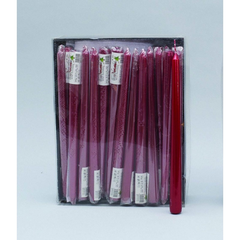 Candela decoro natalizio liscia rossa cm 25 pz 1