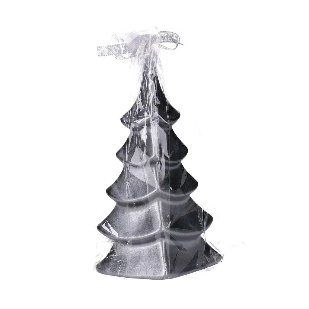Candela paraffina albero grigio cm8h22,5