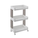 Carrellino Salvaspazio in plastica Bianco 45x26x h79 cm