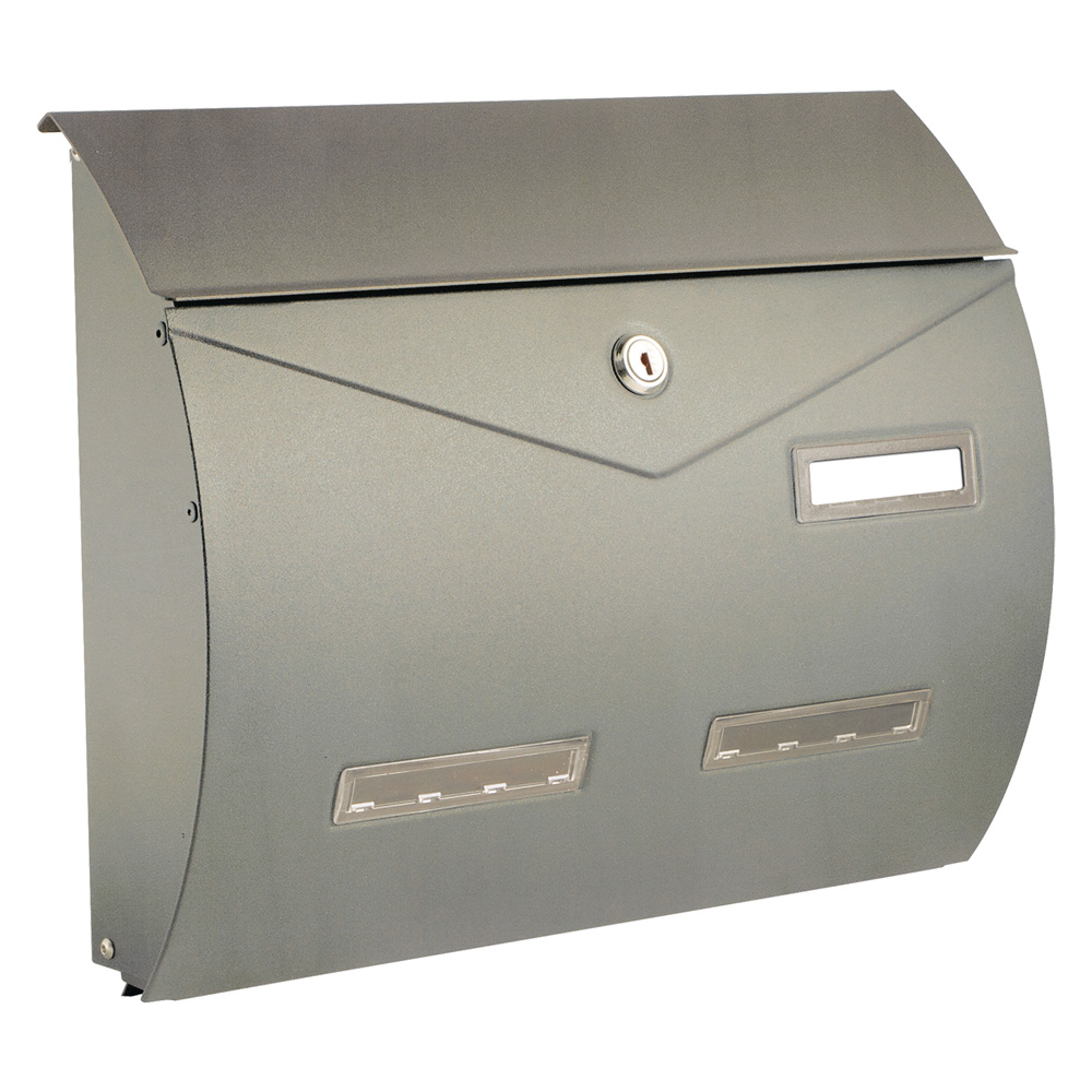 Cassetta Postale Porta Rivista 'Busta' Metallizzato Argento