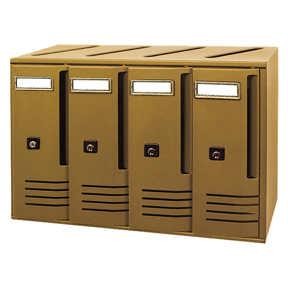 Cassetta Postale Serie 'Cubo' C5 - Cm 52 X 17,5 X H 30 Bronzo