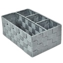 Cassetto poliestere grigio c/4 scomparti cm 26x17h10