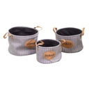 Cesta tessuto 1-3 grigio tondo cm ø35h30