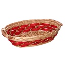 Cesta vimini rosso miele ovale cm50/55x40h14