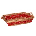 Cesta vimini rosso miele rettangolare cm48/52x36h13