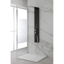 Colonna Doccia a parete Nero in acciaio Inox 140x20 cm