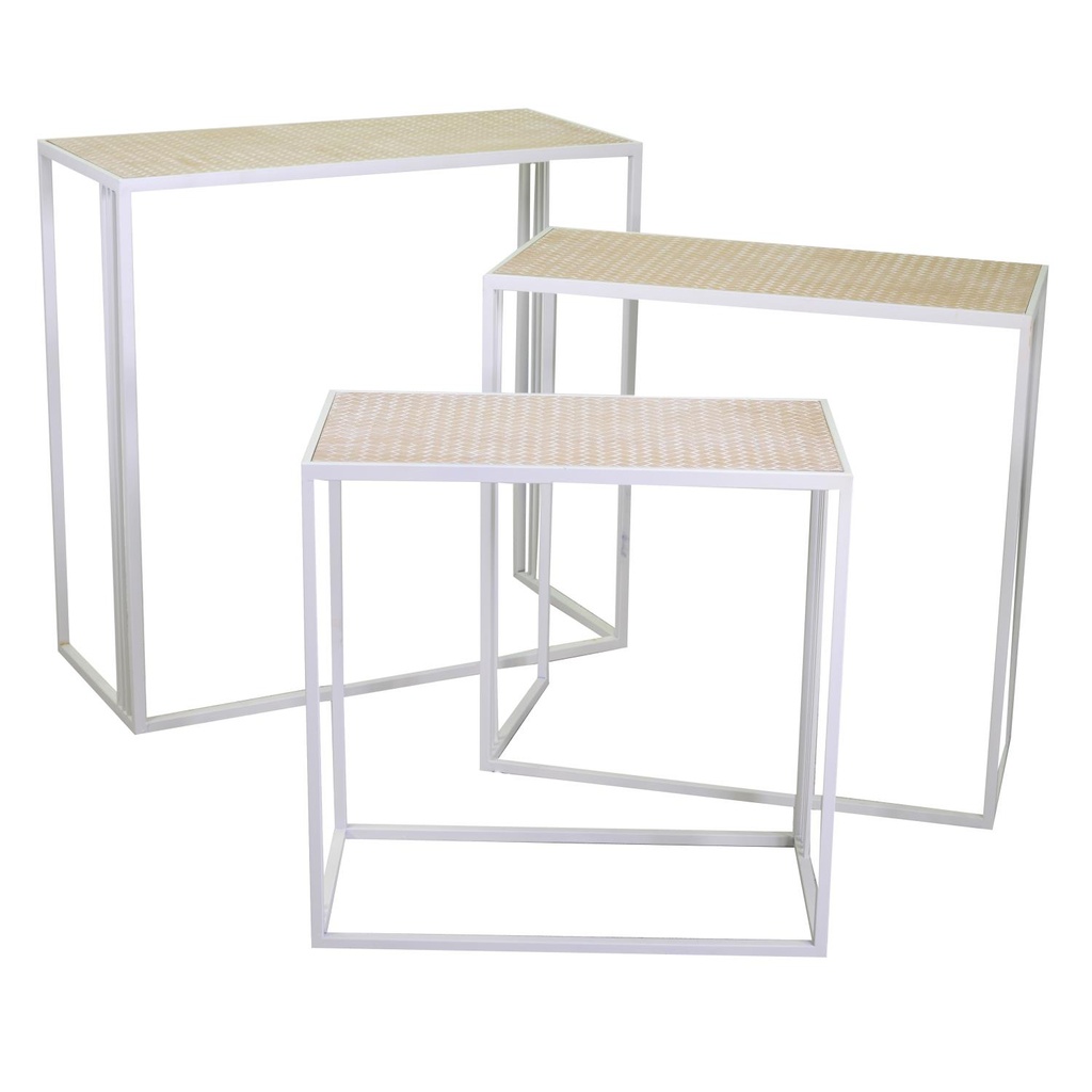 Colonnina metallo Lucilla 1-3 bianco rettangolare cm 82x37h81