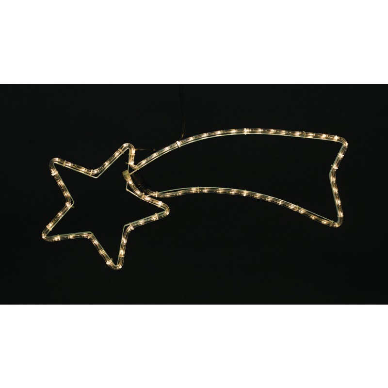 Cometa stella tubo led bianco per esterno cm 70 x 28