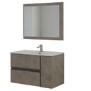 Composizione bagno color Cenere 2 cassetti 1 anta 90x46x h57 cm