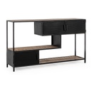 Consolle 3 ante e 3 ripiani Roderic stile industriale
