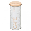 Contenitore da cucina per caffè in ferro Bianco 20 capsule diametro 10,5x h18,5 cm