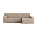 Copridivano Troya elastico penisola destra beige bracciolo lungo 250/310 EFFEZ