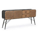 Credenza 3 ante e 2 cassetti in metallo stile vintage