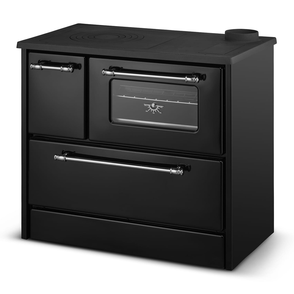 Cucina a Legna Stufa 9 Kw Nera Beatrice - Dimensioni 87x51x79 cm