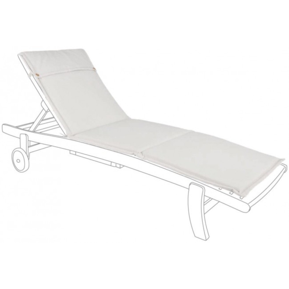 Cuscino poly naturale dettaglio bottone lettino 63x190 cm