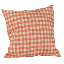 Cuscino quadretti arancio jm-2159 cm. 40 x 40