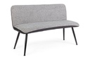 Divano 2 posti tessuto grigio Louis cm 142 x 47 x 88h
