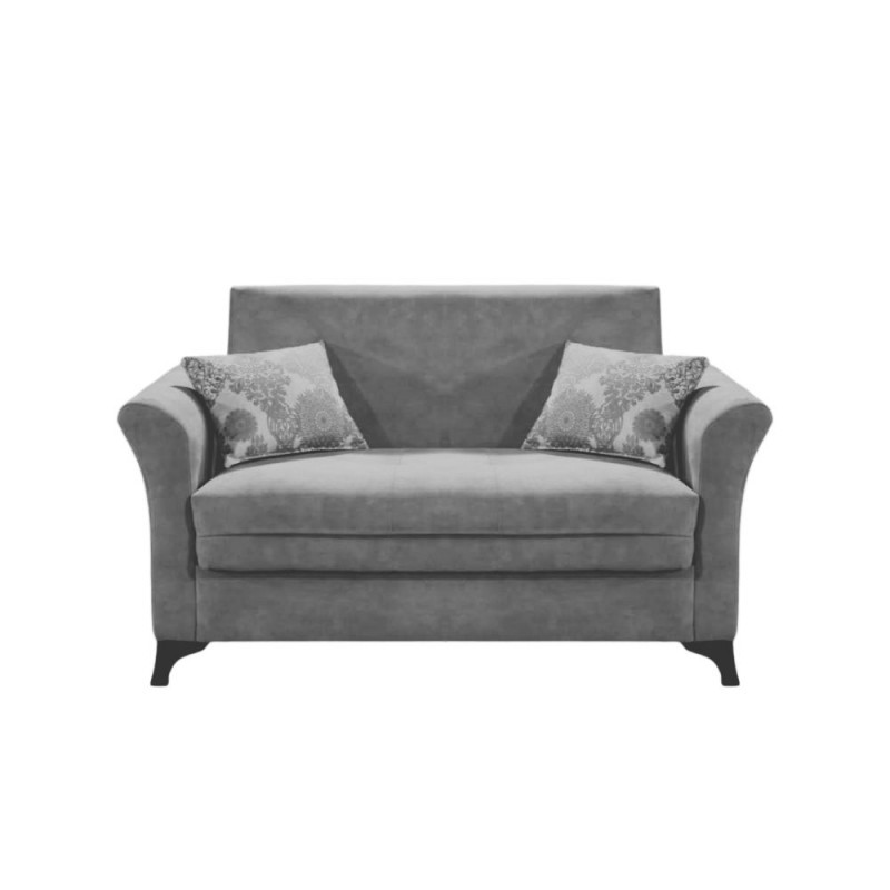 Divano due posti in tessuto con contenitore Grigio BUKET 160x86x h85 cm