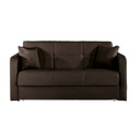 Divano letto due posti in legno e velluto Marrone ADONIS 165x105x h87 cm