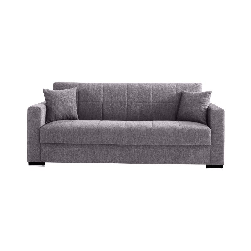 Divano letto grigio in tessuto cm 210x80x90 h